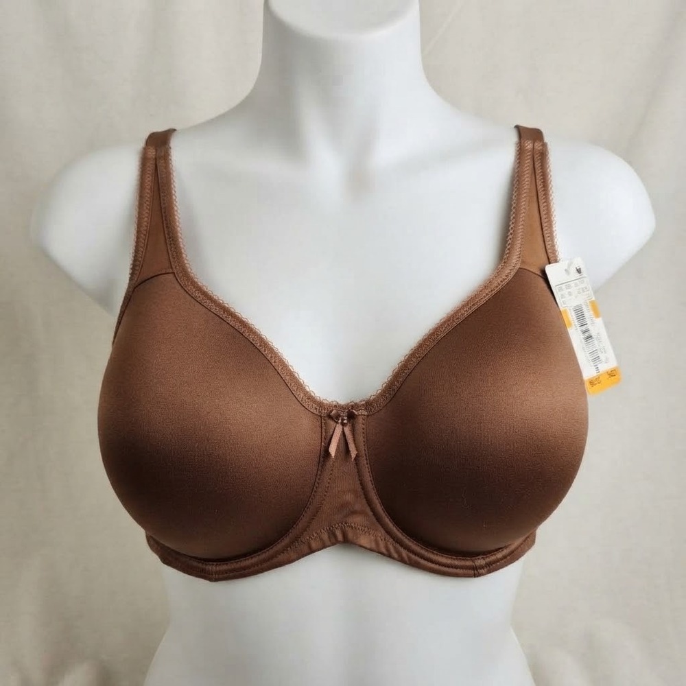 Wacoal T-Shirt Bra Women 34DD Brown Basic Beauty Spacer Underwire 853192 Minimal